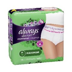 McKesson - 2062743 - Ropa interior absorbente para adultos Always® Discreet Classic Cut Pull On Desechable Heavy Absorbency